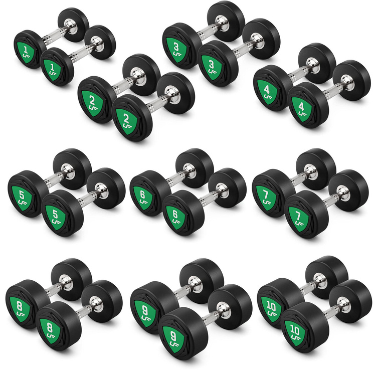 Satz Polyurethan-Hanteln 1-10kg (in Schritten von 1 kg) 110 kg - UpForm