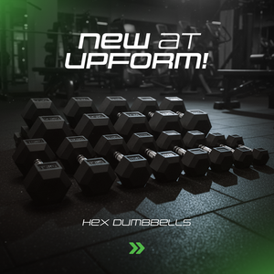 Gummierte HEX-Gusseisenhantel 30 kg - UpForm