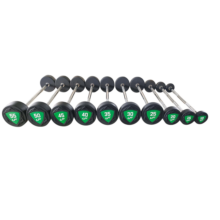 Set aus geraden Polyurethan-Hanteln 10-55 kg (Schritte von 5 kg) 325 kg – UpForm