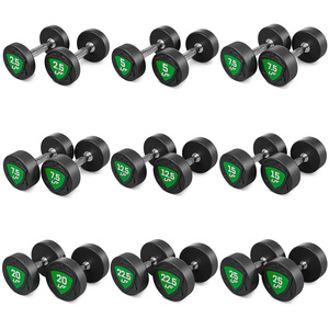 Polyurethan Kompakthanteln Set 2,5-25kg (in 2,5kg Schritten) - 275 kg - UpForm